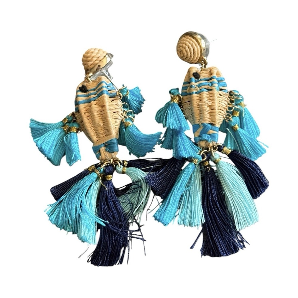 Lilly Pulitzer Natural Bohemian Fish Tassel Earrings
